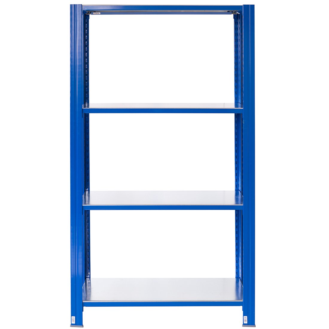 Bezšroubové kovové regál 200x60x30cm T profil, 4 police