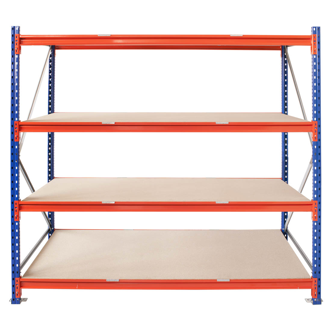 REGÁL LONGSPAN, Kovový regál 200x185x80cm, 4x DTD police, 800kg na polici