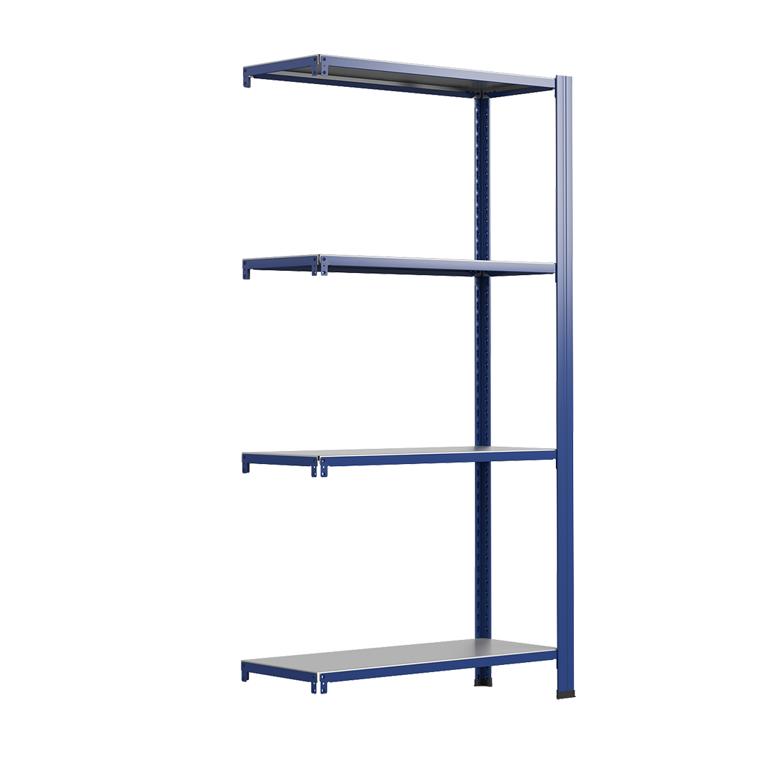 Bezšroubový kovový regál přídavný modul 250x60 cm (VxŠ) T profil