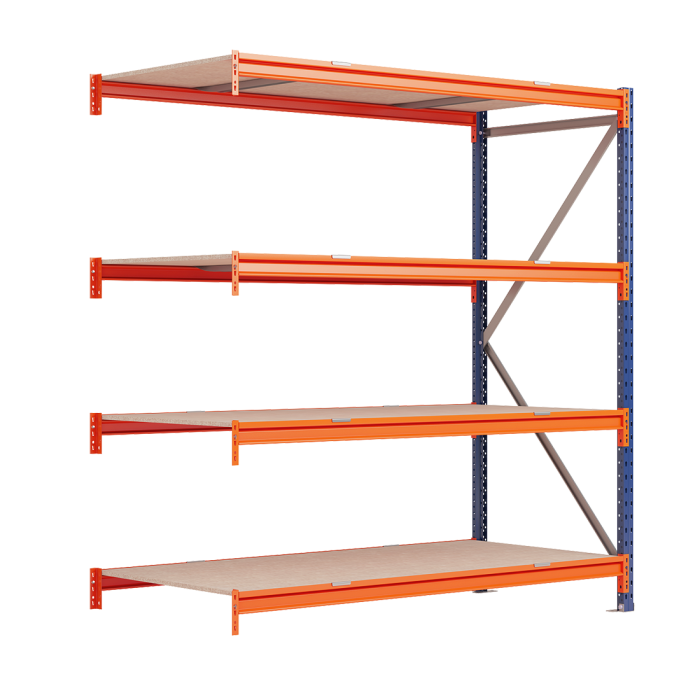 REGÁL LONGSPAN, Kovový regál přídavný modul 200x240x80cm, 500kg na DTD polici