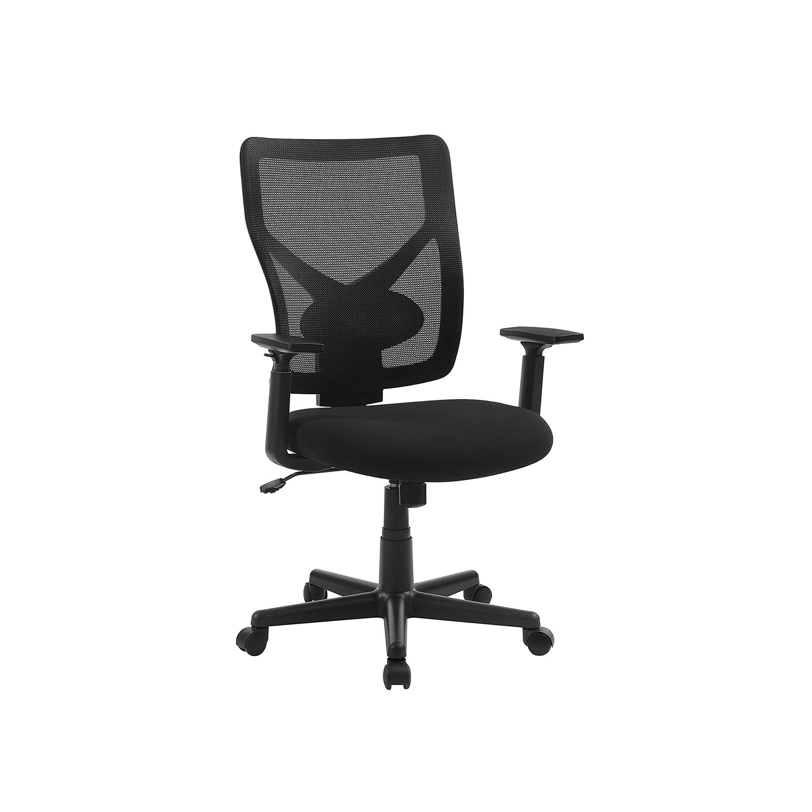 Kancelářská židle, Síťovaný design, Černá, 100.5-112.5x53x52cm