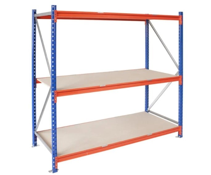 REGÁL LONGSPAN, Kovový regál 200x185x80cm, 800kg DTD na polici